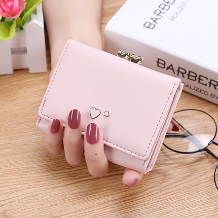 2025 New Women's Wallet Summer Fresh Style Women's 70% off Wallet Short Heart-Shaped Women's Card Holder