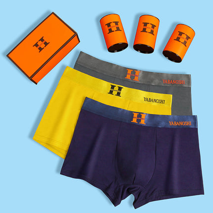 HOT Magnet Temperature Sense Technology Men's Underwear Boxers Breathable Boys' Boxers Shorts Gift Box Canned