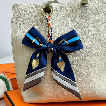 High-grade Handbag Handle Ribbon Bag Handle Handle Accessories Silk Scarf Handbag Tie Bag with Decorative Ribbon Pendant