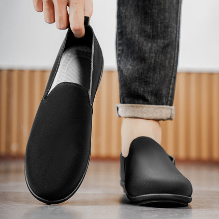 Spring and Autumn New Solid Color Versatile Stylish Men's Loafers Breathable Casual Office Commute Slip-On Shoes