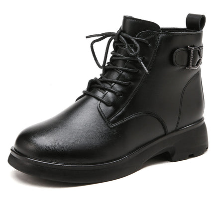 Mom's Shoes, Short Boots, Winter Shoes, Winter Non-Slip Warm Shoes for Middle-Aged and Elderly Women, Winter Plus Suede Leather Shoes, Autumn and Winter Middle-Aged Cotton Shoes