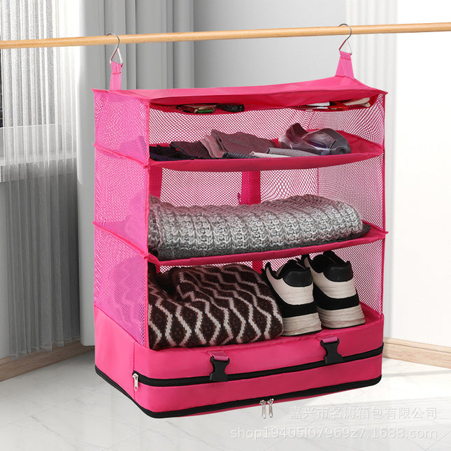 Hanging Bag Portable Storage Bag Wall-Mounted Space-Saving Travel Hanging Bag Wall-Mounted Travel Folding Wardrobe Storage