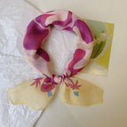 Maple leaf sound transmission purple yellow / 58x58cm