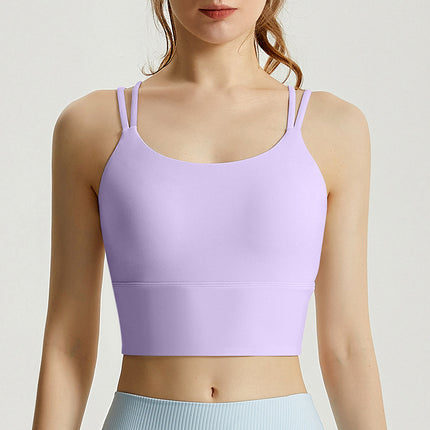 One-piece Sports Underwear Women's Anti-shock and Anti-sagging High-strength Running Bra Yoga Vest Women's Fixed Cup Cross-border