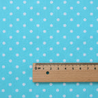 Fabric width 1.6m x 1.0m price / Water blue background dots