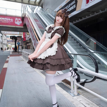 Anime Maid Lolita Soft Girl Skirt Cos Anime Cream Sweetheart Cafe Cute Maid Uniform Suit