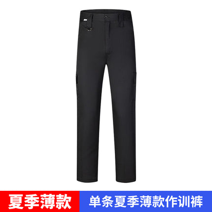 Black Security Clothing Summer Short-Sleeved Thin Training Clothing Suit Uniform Long-Sleeved Security Work Clothes Duty Clothing for Men