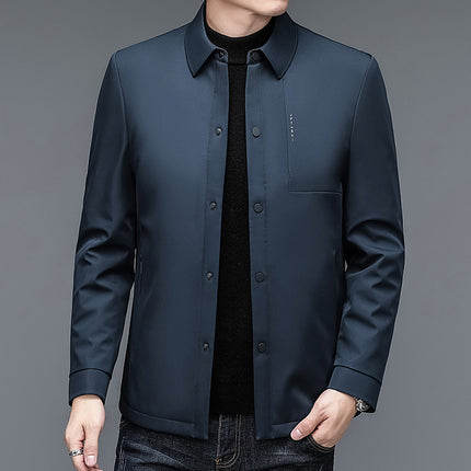 genuine goods down liner jacket men's coat 2024 winter new business middle-aged and elderly cadres lapel down jacket