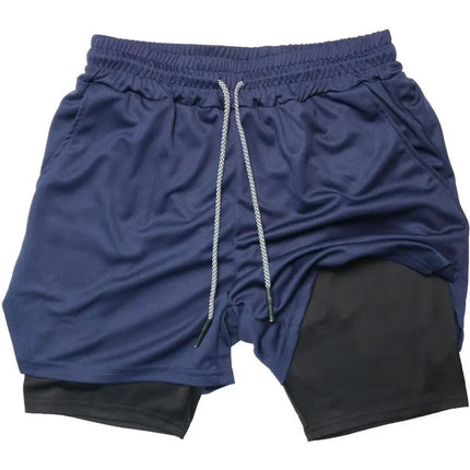 Cross-Border Foreign Trade Amazon Ice Silk Quick-Drying Mesh Double-Layer Casual Shorts Men's Breathable Fitness Sports Beach Pants