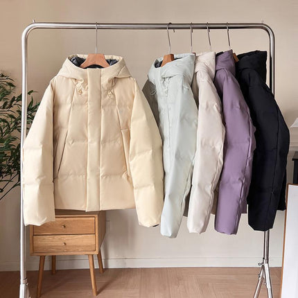 24 high quality Thick Cold-resistant Windproof Water-splashing Hooded Down Jacket for Women