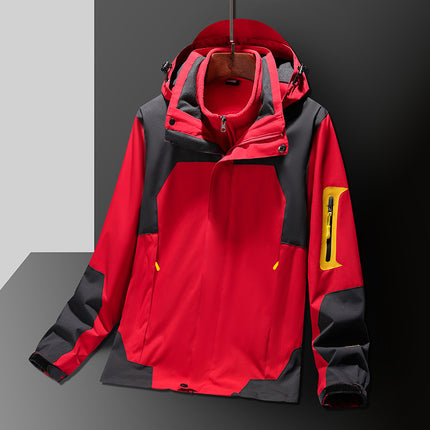 552 Three-in-One Jacket Men's and Women's Two-Piece Set with Removable Inner Blanket Xizang Travel Suit Men's Fishing Suit Ski Suit