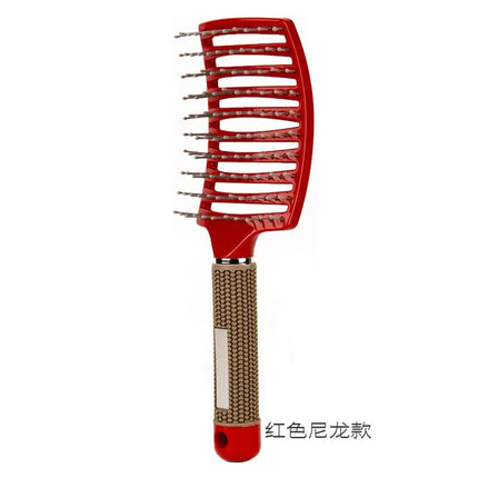 Cross-border Hot Pig Mane Big Bend Comb Fluffy Curly Hair Styling Comb Anti-static Hair Comb Home Hair Massage Comb