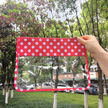 New Cross-border Nylon Waterproof Red and White Wave Dot Waist Bag Outdoor Sports Women Chest Bag Portable Travel Crossbody Bag