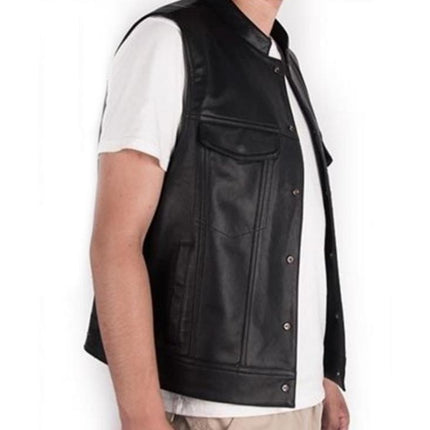 Europe and the United States cross-border men's Amazon plus size vest skull leather waistcoat wholesale