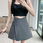 Gray suit fabric (culottes) / XS