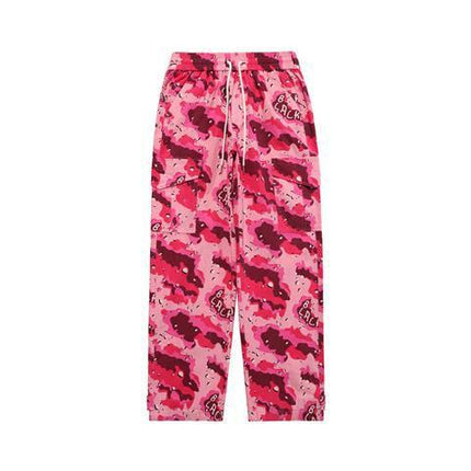 American Style Fashion Spring Vintage Camouflage Covers Loose Straight Multi-Pocket Ins Casual Pants for Men and Women