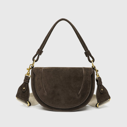 Z Family Accessible Luxury 	 Bags Crossbody Bag Women's 2025 Spring New Saddle Bag Contrast Color Quilted Handheld Flap Bag
