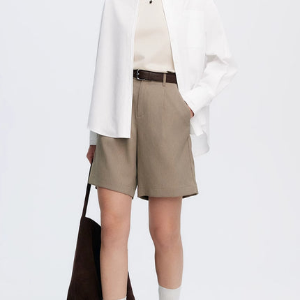 French Colorful Air Micro Wrinkle Professional Commuter Micro Loose Profile Long Sleeve Shirt