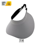 Light gray [17cm wrap-around brim] full face sun protection / Adjustable