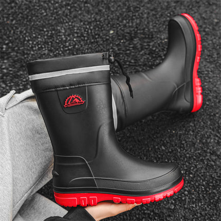 Cross-border rain boots men's new rain boots men's short rain boots non-slip kitchen fashion water shoes fishing rubber shoes