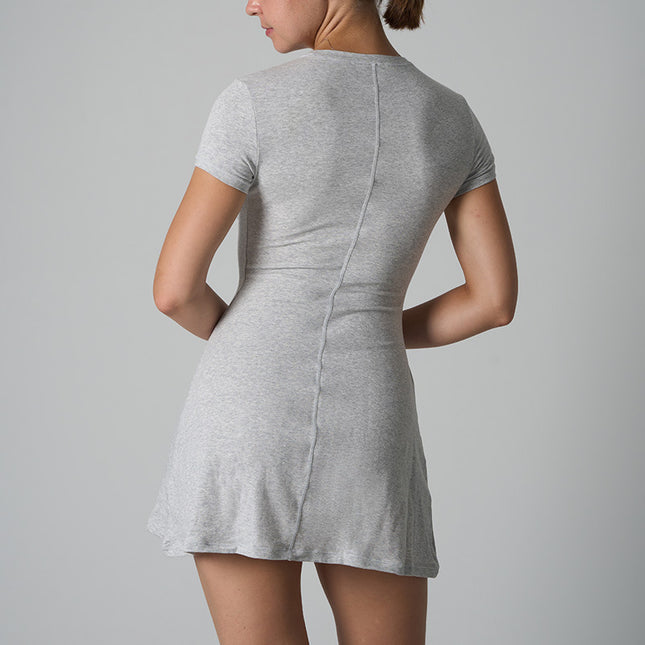 COTTON JERSEY HEART MINI DRESS Love Hollow-out Dress Slim-fit Slim-fit Skirt