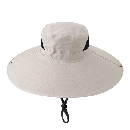 [5581 People Collected] Large Brim Fisherman Hat Men's Summer Sun Protection Hat with Large Brim Breathable Sun Hat by