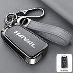 [haval d model trunk + unlock button] double-sided leather pebbled gray + a04 rope + rope buckle