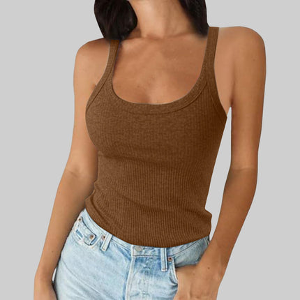 Cross-Border American Hot Girl Camisole Women's Summer Outer Wear Pullover Top with Sports Street European and American Style Women's Clothing