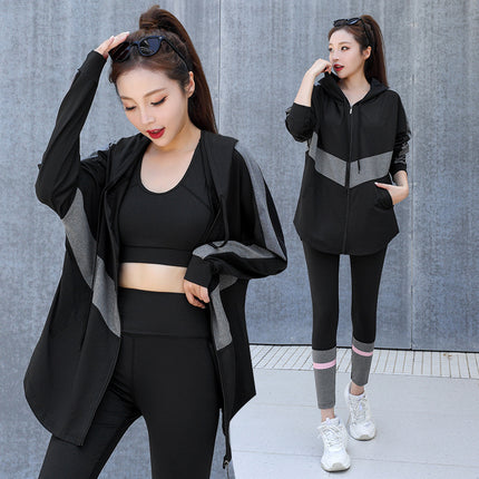 Sports Suit Women's New Large Size Loose Slimming Gym Morning Run Quick Dry Internet Popular Professional Long Sleeve Yoga Suit