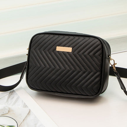 High-end ladies bag 2024 new foreign trade camera bag messenger bag wave embroidery shoulder bag wholesale bags