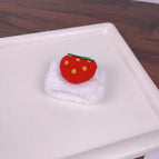 White wrist headband/strawberry/1 piece