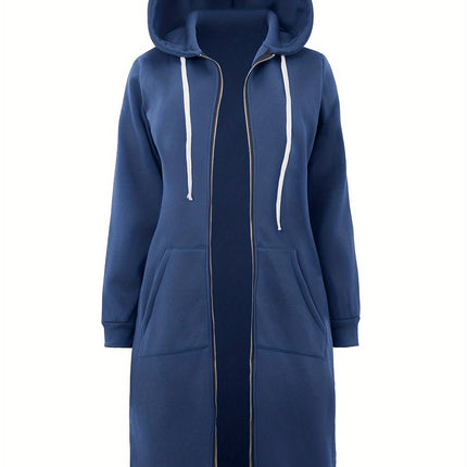 [Pink Plus Size Breathable Hoodie] Plus Size Solid Color