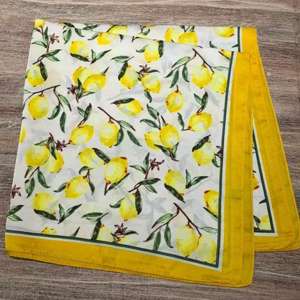 Simulated Silk Printed Silk Scarf for Women, Korean Cashew Leopard Print Headscarf, Four-Season Scarf, Professional Scarf Wholesale