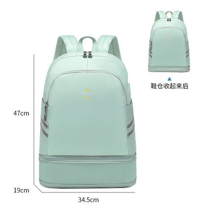 Shouldcat Dry and Wet Separation Luggage Storage Backpack, Large Capacity, Versatile, Durable, Lightweight Travel Backpack for Business Trips