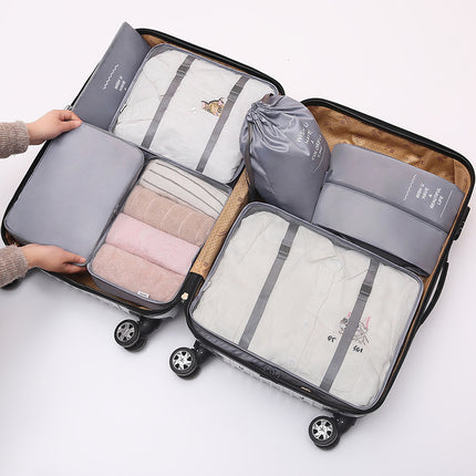 Thickened multi-functional travel seven-piece storage bag luggage clothes sorting bag storage bag suit wholesale
