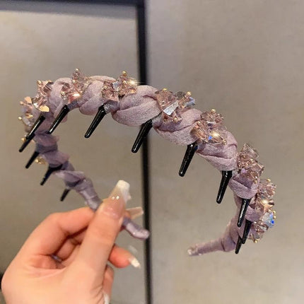 Toothed Broken Hair Wave Hair Band Women's 2025 New Style High Cranial Top All-match Face Wash Hair Band Cyber Popular Hair Clips Headdress Hair Accessories