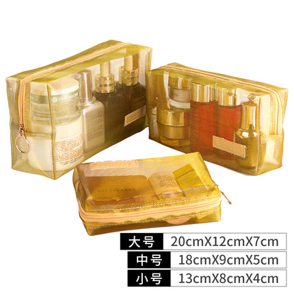 Mesh cosmetic bag suit portable mini South Korea travel cute storage simple wash storage cosmetic bag
