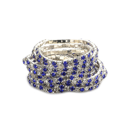 2.0mm Superfine Rhinestone Bracelet Stretch Bridal Bracelet Korean Style Single Row Flash Diamond Stretch Crystal Bracelet
