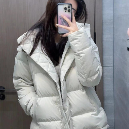 Sleek City In-Stock Winter Five-Panel down Jacket Coat Warm Hooded Women's