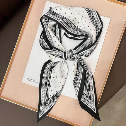 2025 New Long Scarf Korean Style Printed Temperament Scarf Summer Fashion Decorative Bangle Scarf Factory Wholesale