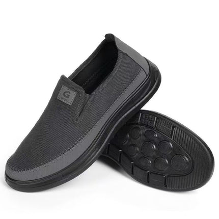 Spring and Autumn Men's Work Shoes Black Old Beijing Cloth Shoes Casual Polyurethane Soft Sole Middle-Aged and Elderly Dad Shoes