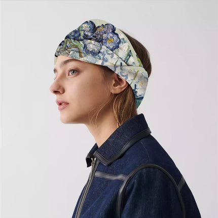 90cm Twill Versatile Van Gogh Oil Painting Bottle Carnation Travel Shawl Large Square High Quality Scarf Head Scarf Silk Scarf