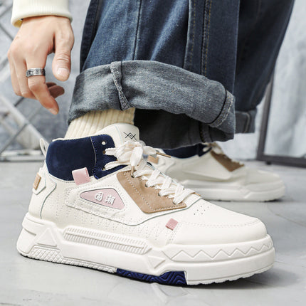 Men's shoes autumn new non-slip wear-resistant high-top Korean style trendy versatile casual shoes hiking shoes sports student board shoes