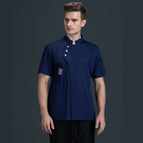 Blue [short sleeves] three buttons / XL/175