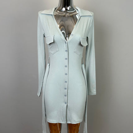 South Korea Dongdaemun new Korean drama heroine ~ sexy figure ribbon split hip dress se