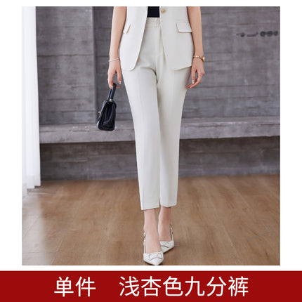 High-end professional suit suit female summer jewelry store customer service beauty salon overalls hotel front desk sales department tooling