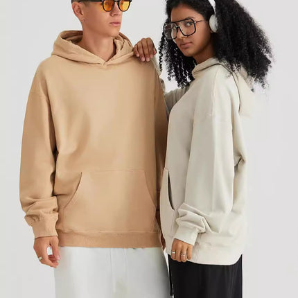 420g Washed Hooded Sweatshirt for Men and Women, Sports Slim Fit, Vintage Street Style, Heavyweight Pure Cotton, Loose Fit Hoodies