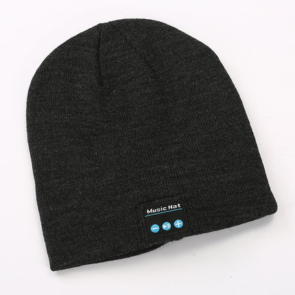 Amazon New Knitted Pullover Cap Winter Warm Charging Removeable Wireless Bluetooth Call Headset Music Hat