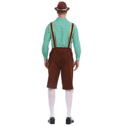 European and American New Products German Oktoberfest Clothing Shirt Overalls Hat Three-Piece Suit Men's Beer Suit