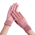 Suede cycling gloves—pink women’s / One size fits all